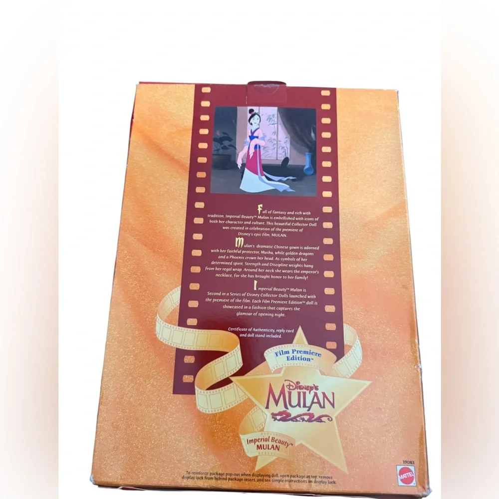 Vintage Walt Disney Mulan Imperial Beauty Doll-1998-Film Premiere Edition NIB